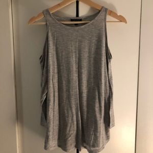 Topshop cold shoulder grey top